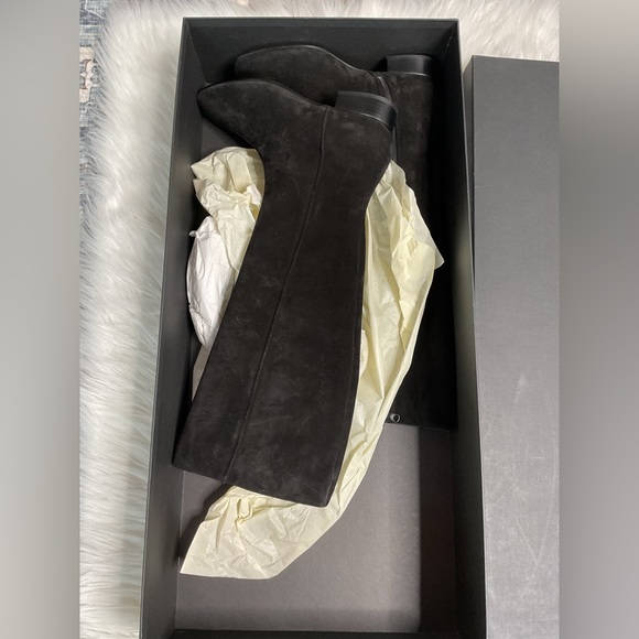NIB $795 Rag &Bone Aslen Knee High Black Suede Boots Size: 36 - Picture 10 of 16